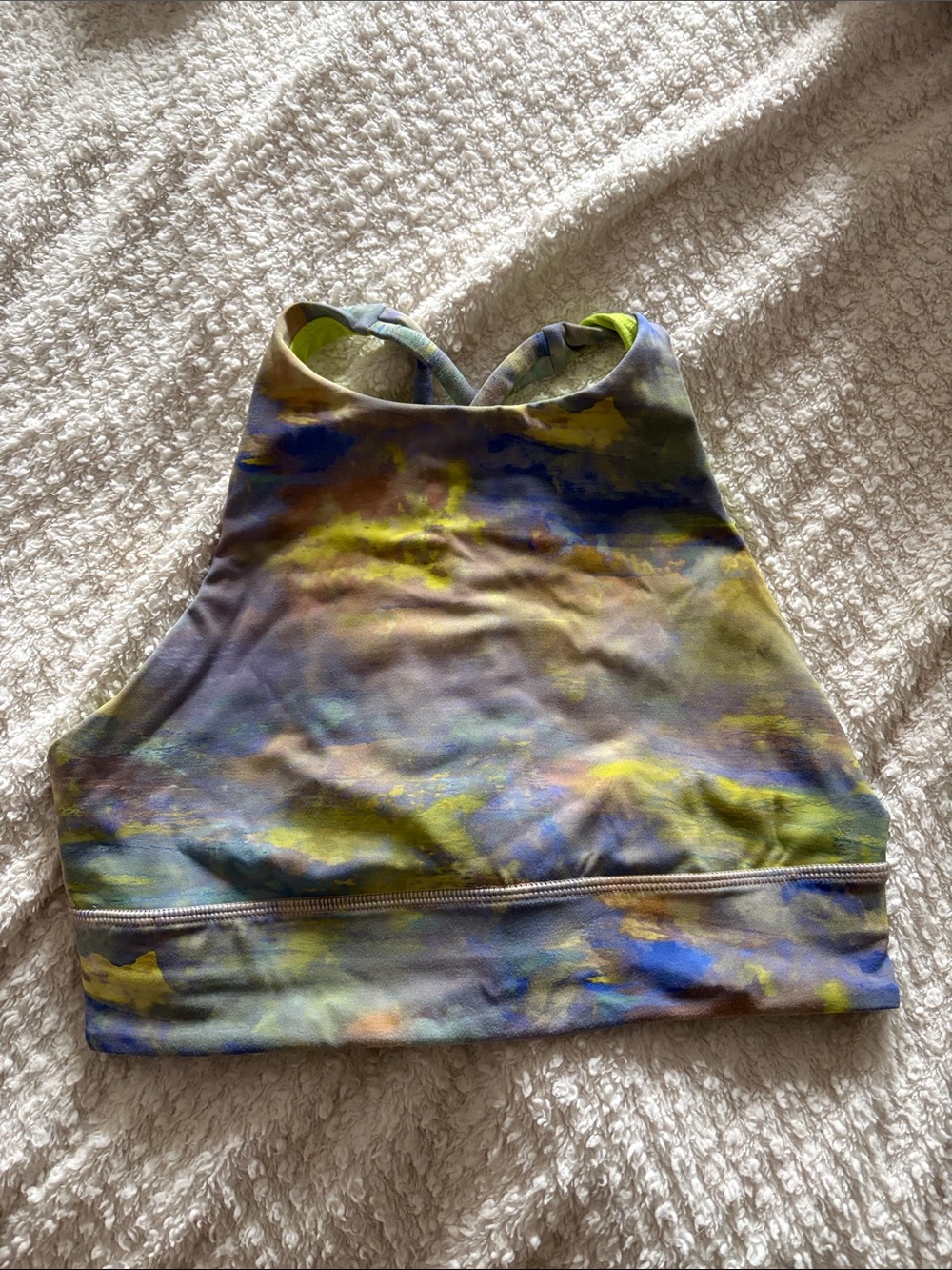 Lululemon Multicolor Tie-Dye High Neck Sports Bra